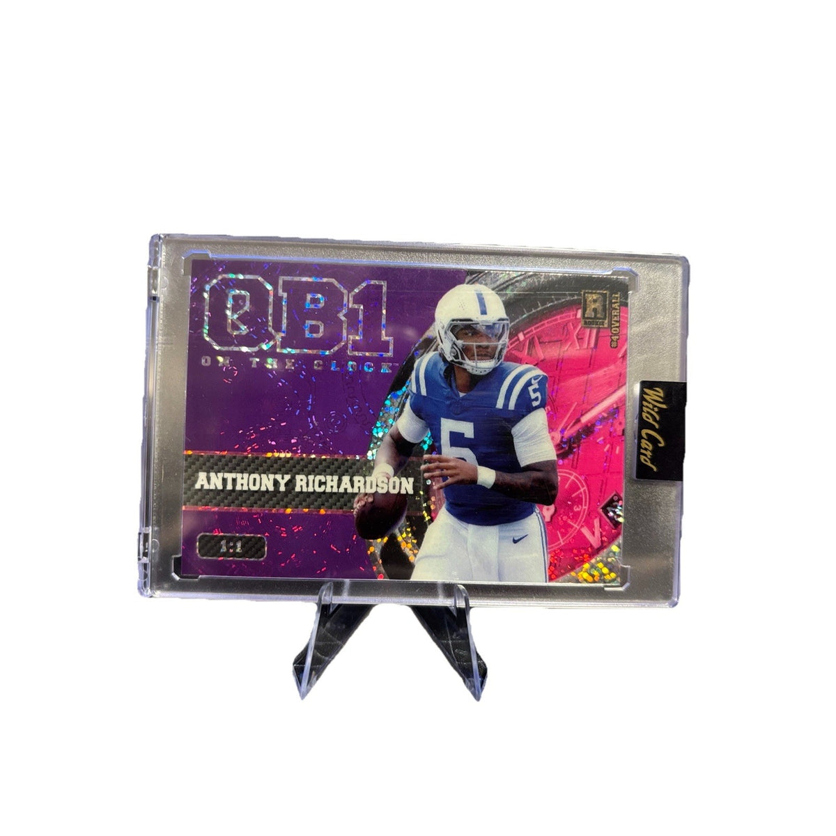 QB1 Anthony Richardson #4 Overall Purple Sparkle Pink Watch 1/1