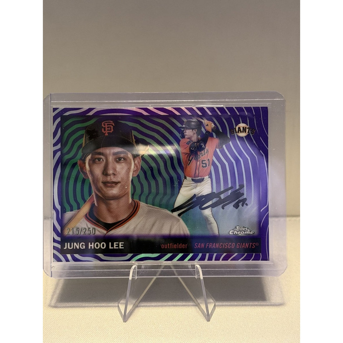Jung Hoo Lee 2026 Topps Chrome (1960s Retro Design) Purple Refractor /250 #106