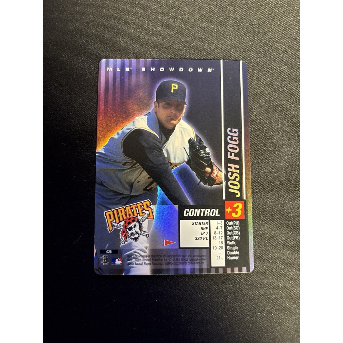 2002 MLB Showdown Josh Fogg FOIL Pennant Run #26 Pirates