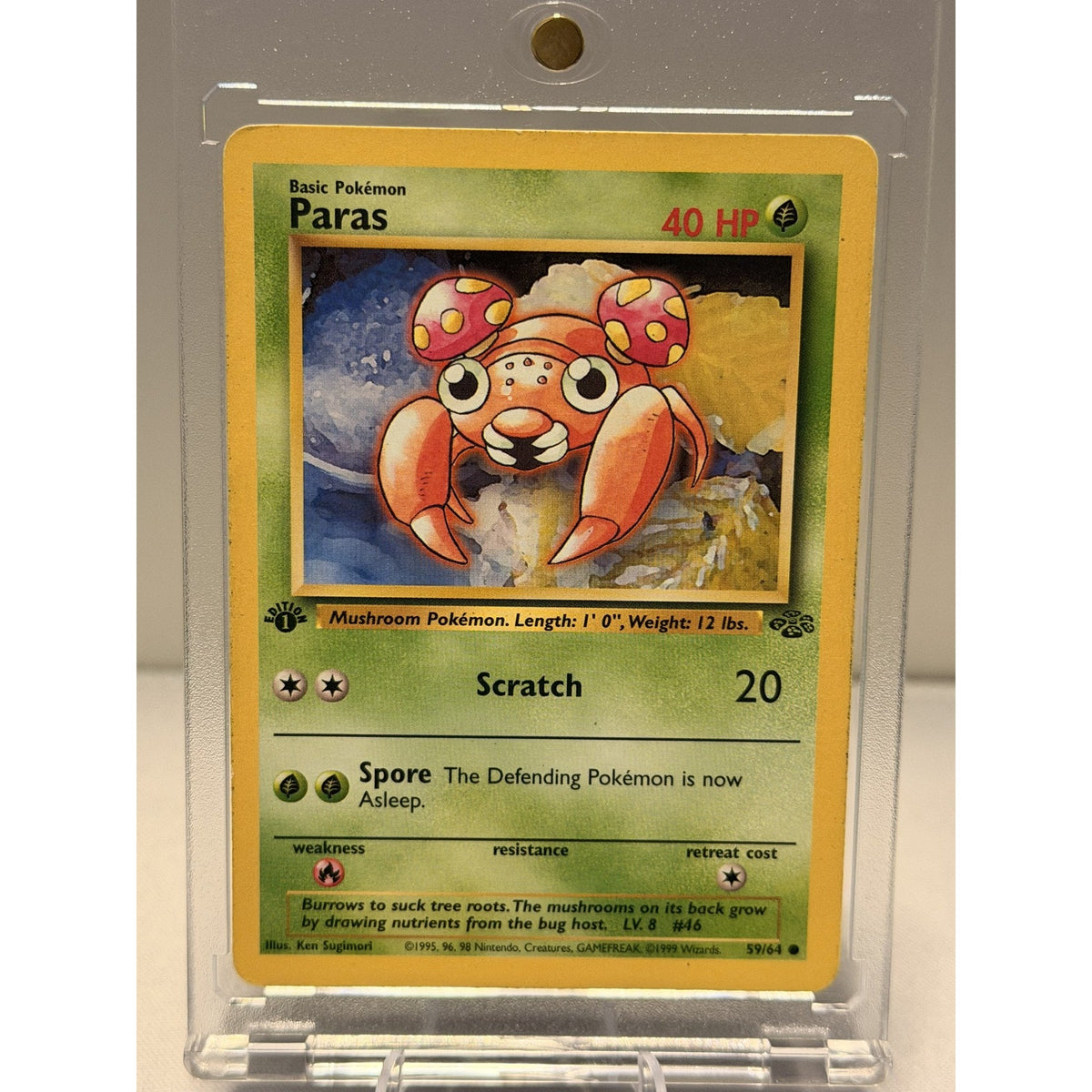 Paras 59/64 1st Edition Jungle Common WOTC 1999 Pokemon Card NM