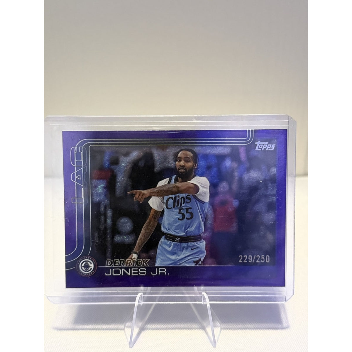 Derrick Jones Jr 2025-26 Topps Base Purple/Foil Prism /250 #148 LA Clippers NM
