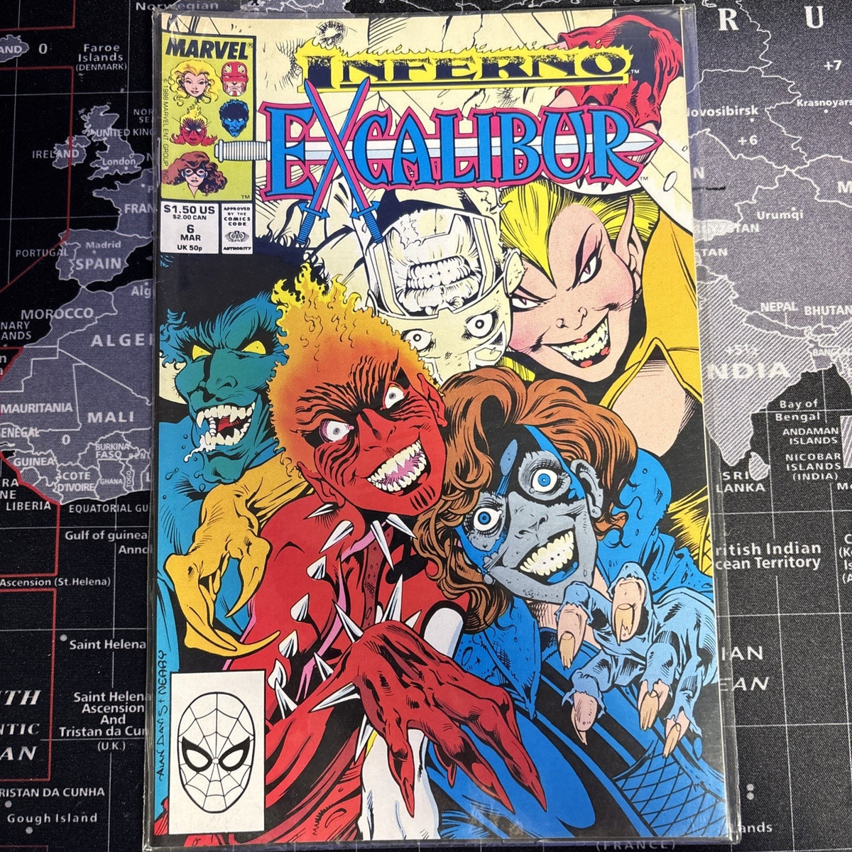 Excalibur #6 INFERNO Marvel Comics X-Men 1989 Chris Claremont Alan Davis