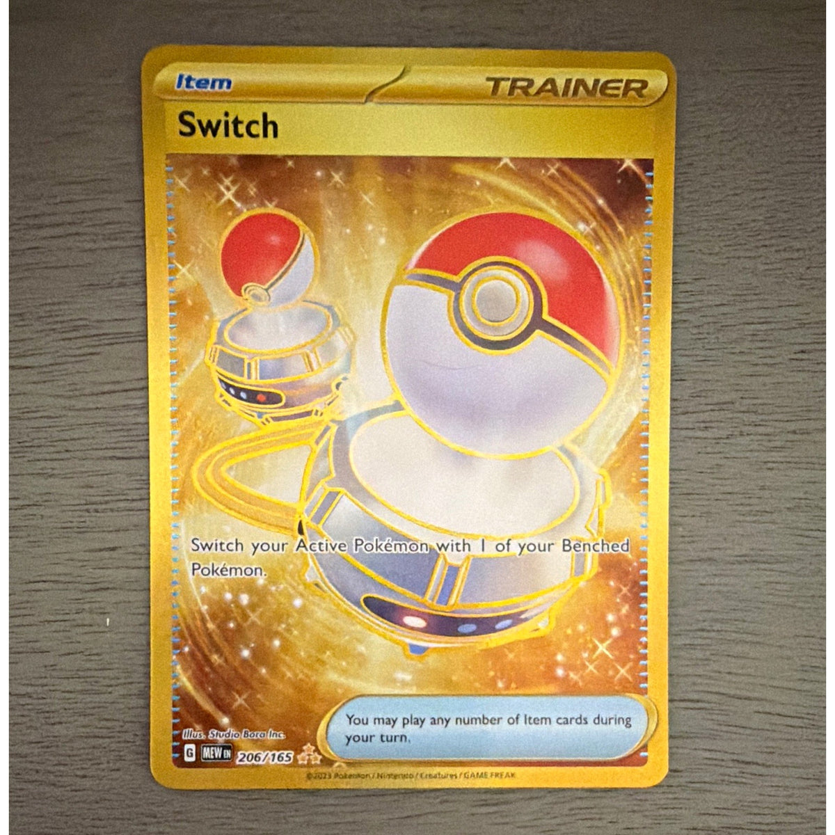 Switch 206/165 SV: Scarlet & Violet 151 Hyper Rare Full Art Holo Trainer-Item