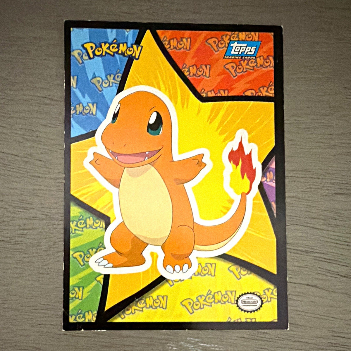 Topps Pokémon 1999 Charmander #4 Sticker Card Pokémon: The First Movie