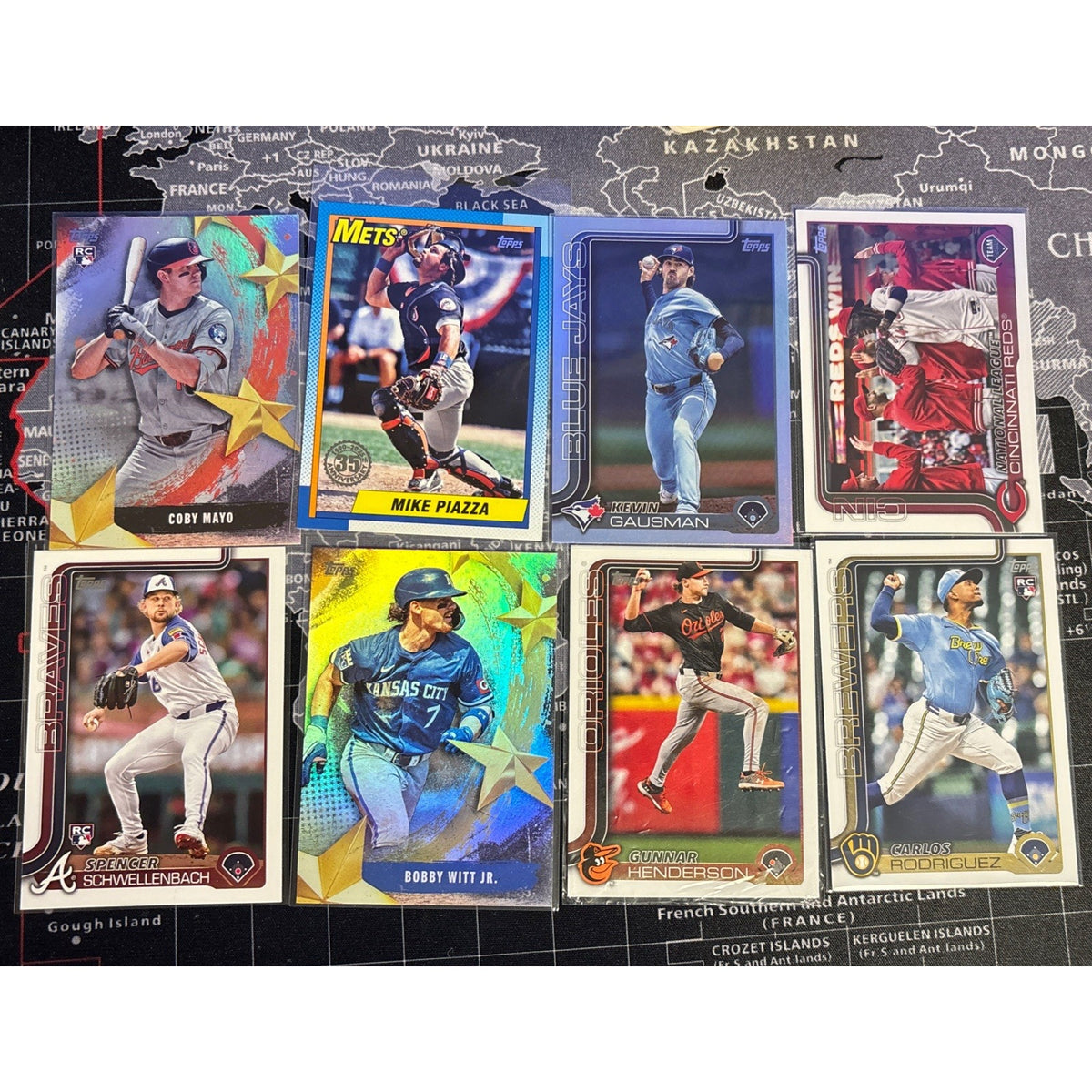 2025 Topps Series-1 8-card LOTMayo, Piazza, Gunnar, Witt Jr, Gausman Rainbow