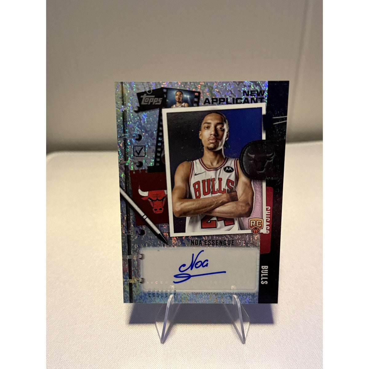 Noa Essengue 2025-26 Topps New Applicant AUTO RC Chicago Bulls NM