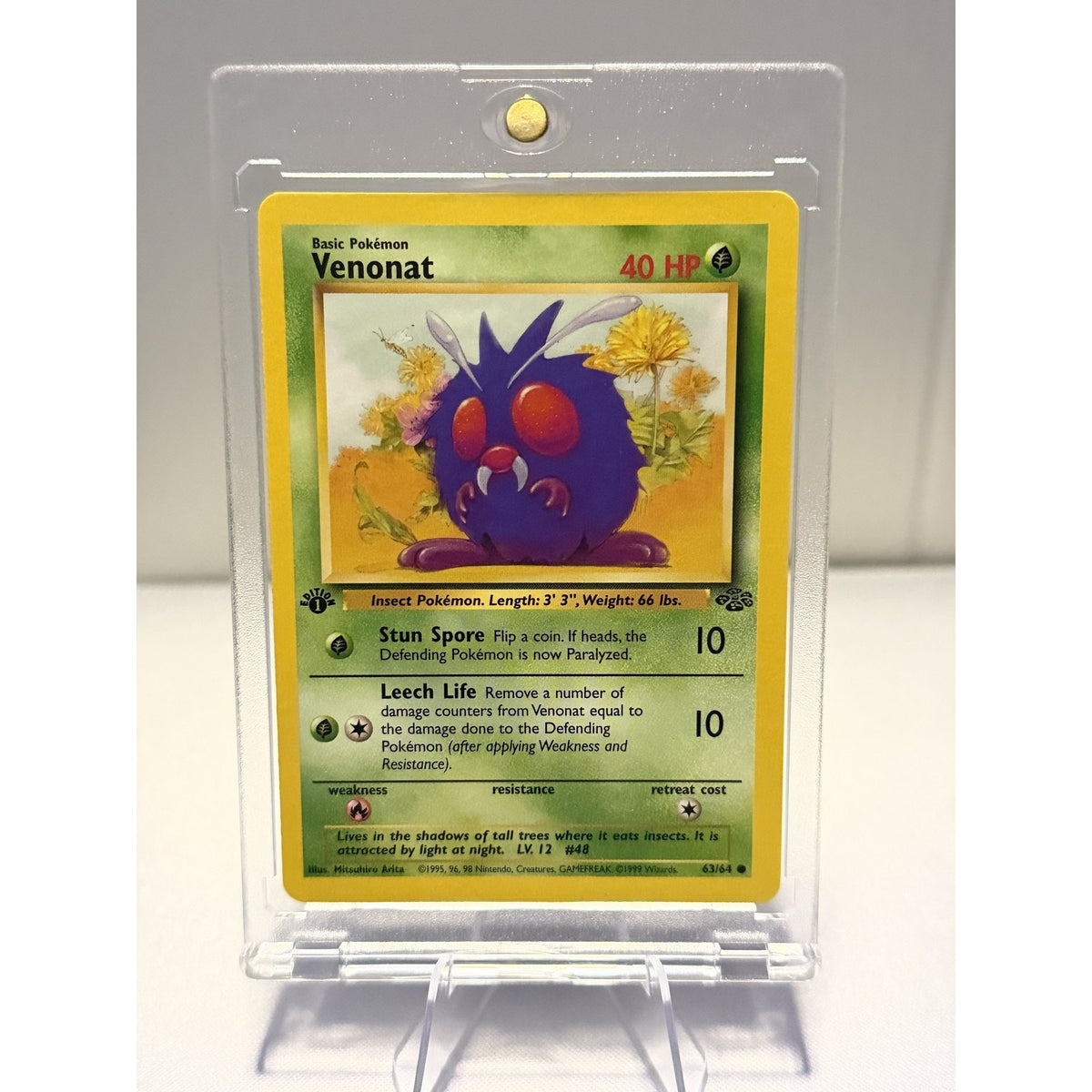 Venonat 63/64 1st Edition Jungle Common WOTC 1999 Pokemon Card NM