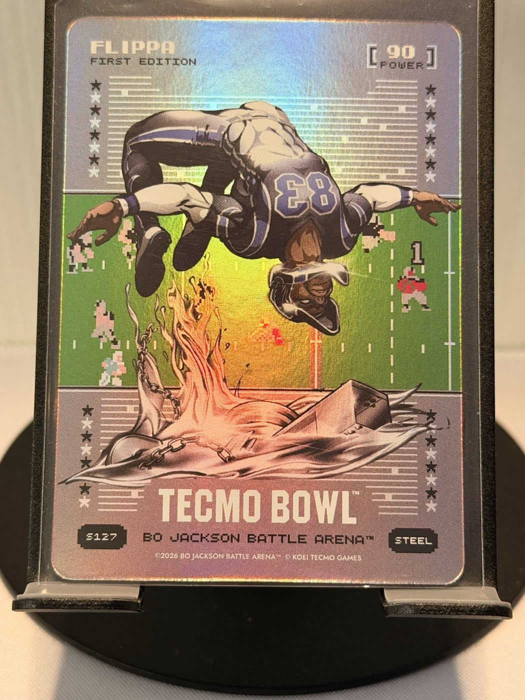 2026 Bo Jackson Battle Arena Flippa First Edition Steel #S127 Power 90 (front)