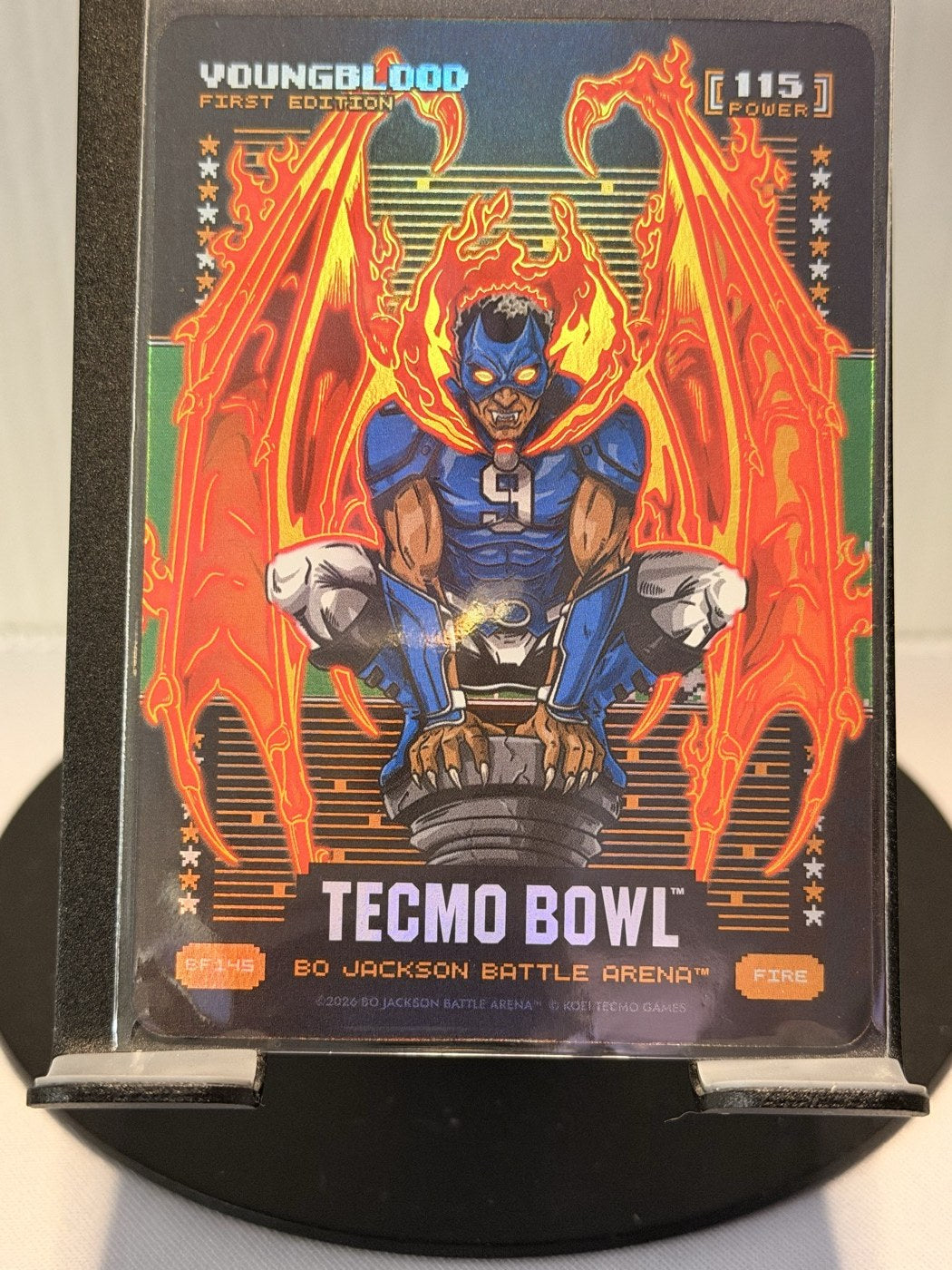 2026 Bo Jackson Battle Arena Youngblood First Edition Fire #BF145 Power 115 (front)