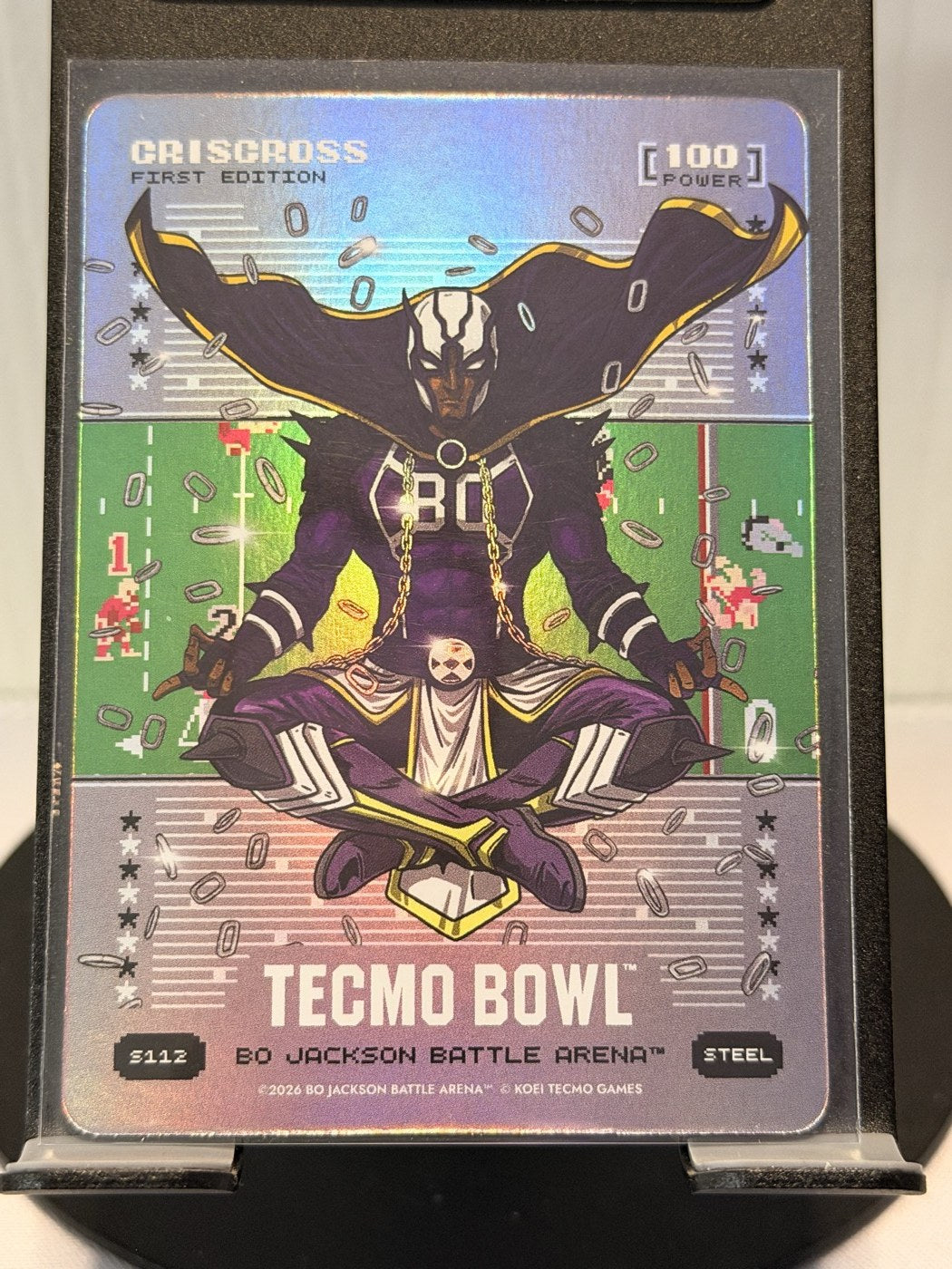 2026 Bo Jackson Battle Arena Criscross First Edition Steel #S112 Power 100 (front)