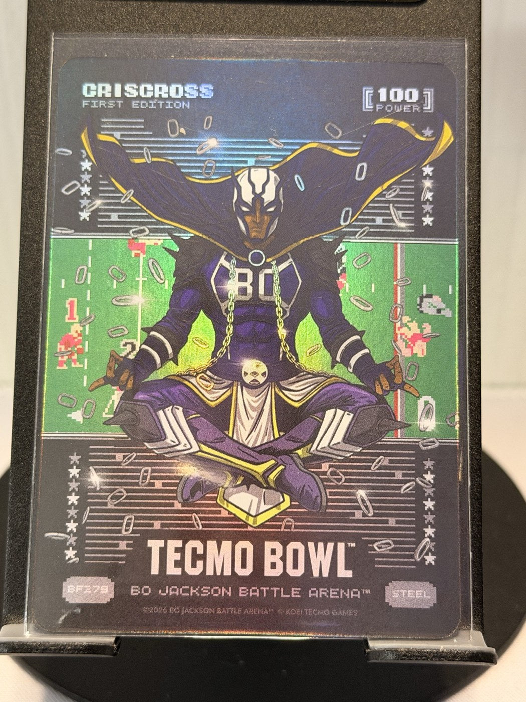 2026 Bo Jackson Battle Arena Criscross First Edition Steel #BF279 Power 100 (front)