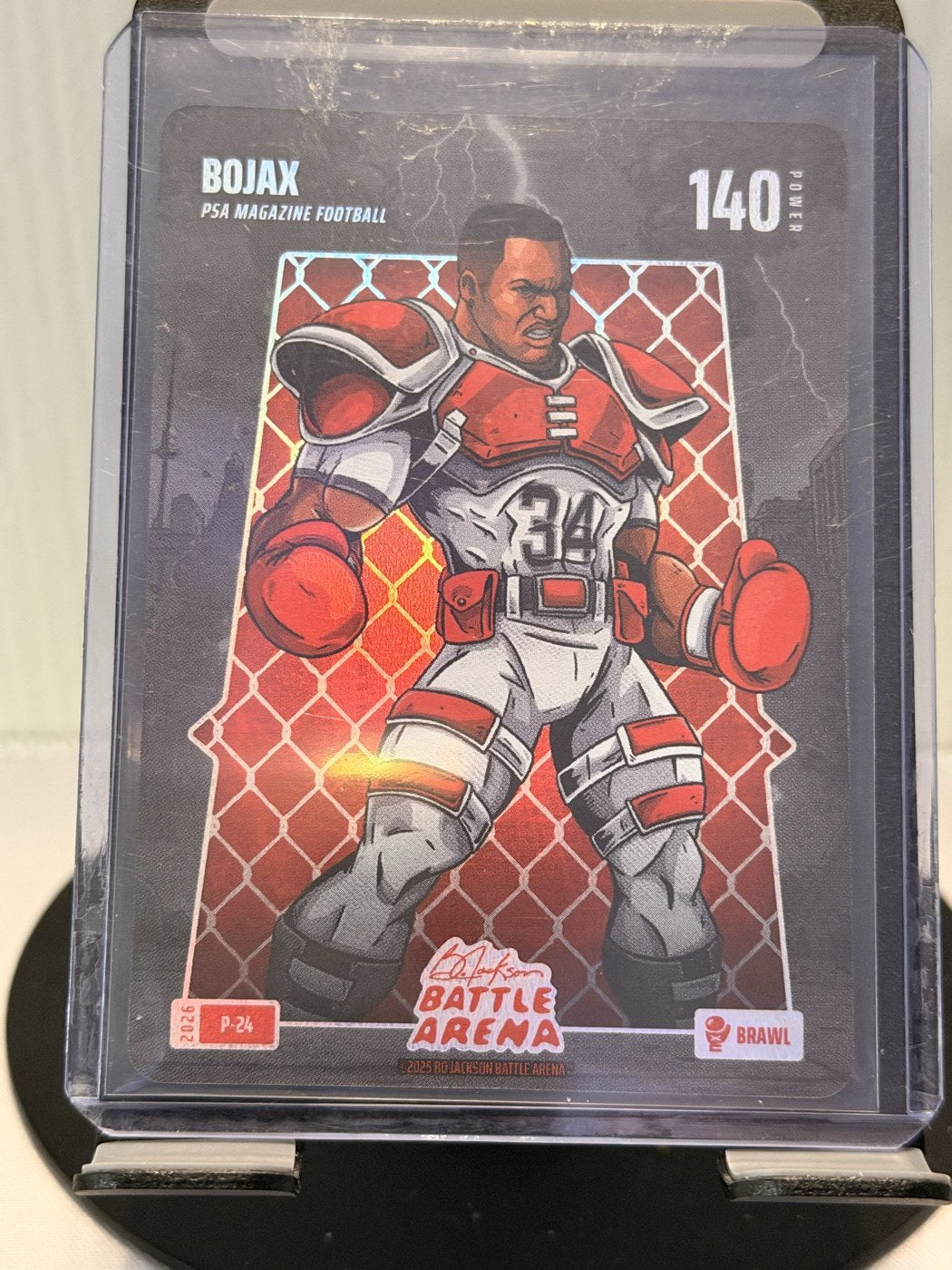 2025 Bo Jackson Battle Arena Bojax PSA Magazine Football Brawl #P-24 Power 140 (front)