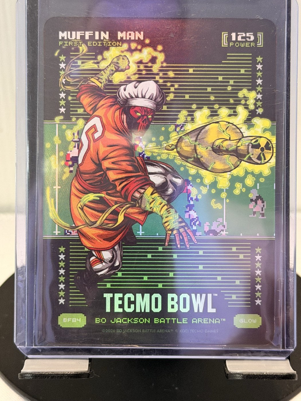 2026 Bo Jackson Battle Arena Muffin Man First Edition Glow #BF84 Power 125 (front)