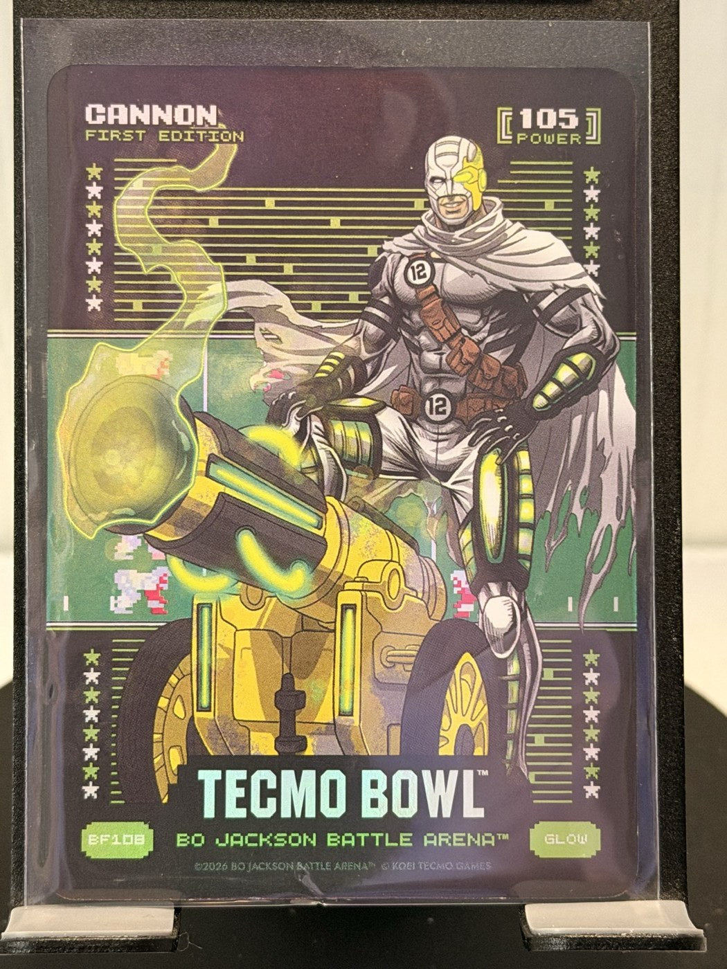 2026 Bo Jackson Battle Arena Cannon First Edition Glow #BF108 Power 105 (front)