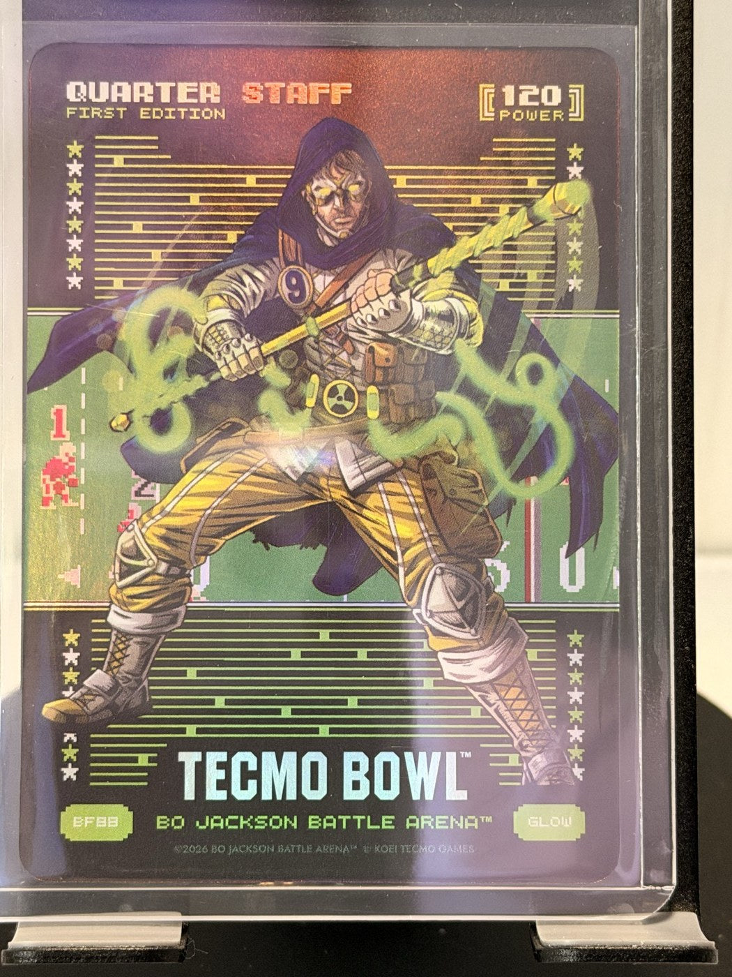 2026 Bo Jackson Battle Arena Quarter Staff First Edition Glow #BF88 Power 120 (front)