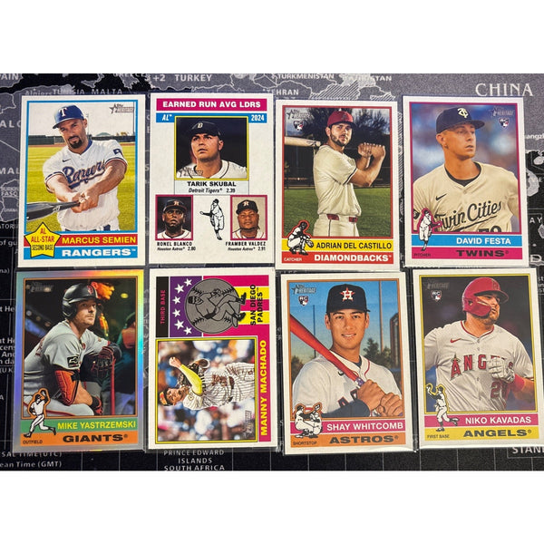 2025 Topps Heritage Collection 8-card LOT Yaz Rainbow, Machado Insert & 4 RCs!