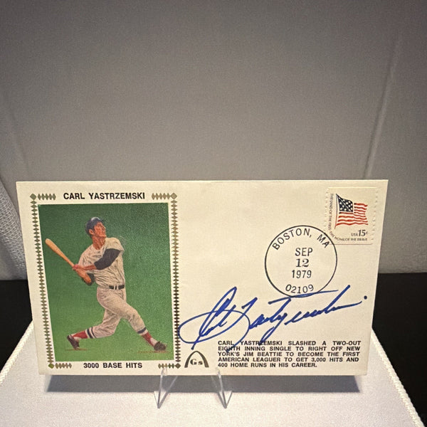 Carl Yastrzemski Signed Original First Day Cover Cachet Boston MA Sep 12 1979