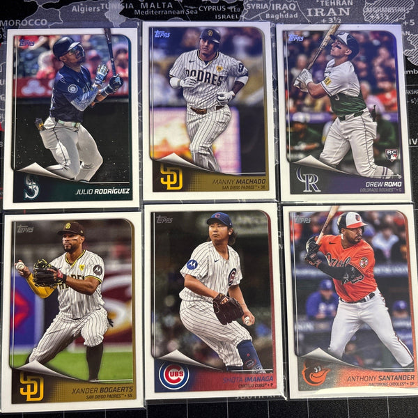 2025 Topps Flagship Collection 6-Card LOT Julio, Machado, Romo, Shota & More