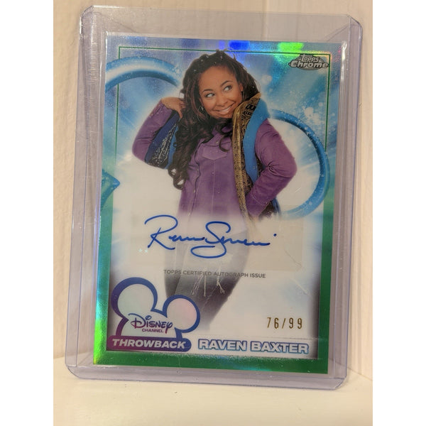 Topps Disney Chrome 2026 Raven Baxter Throwback Green Auto /99 Raven-Symone