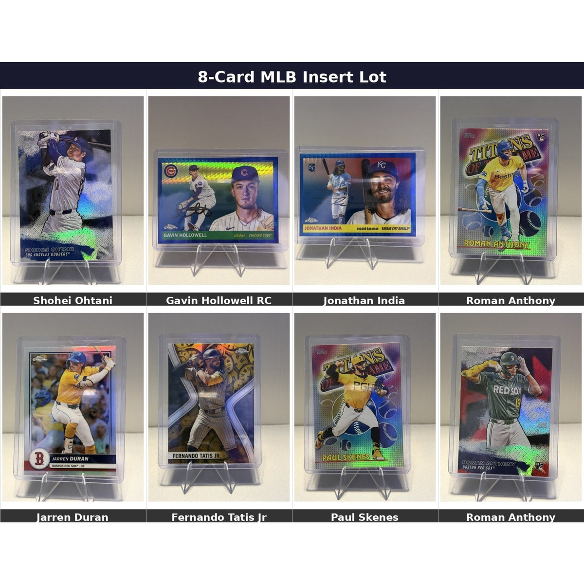 8-Card 2026 MLB Baseball Card Lot - Inserts & Rookies