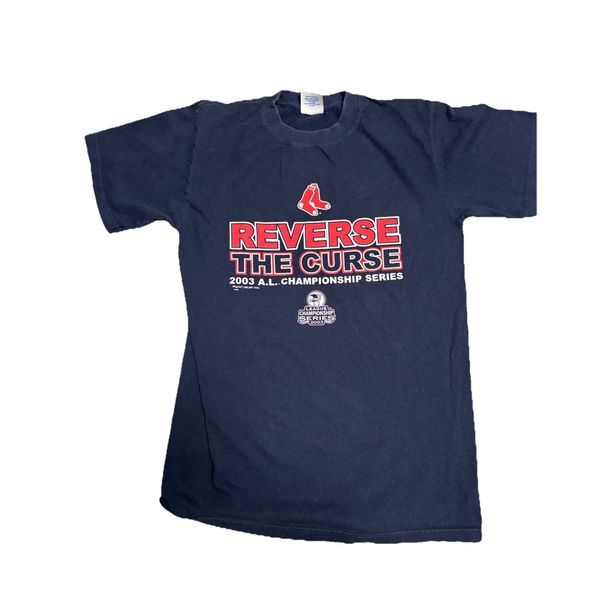 Vintage REVERSE THE CURSE 2003 ALCS Red Sox T-shirt (M)