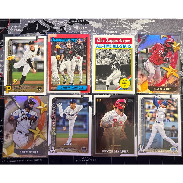 2025 Topps Series-1 8-card LOTSkenes GC, Elly, Corbin, Yamamoto, Harper &More