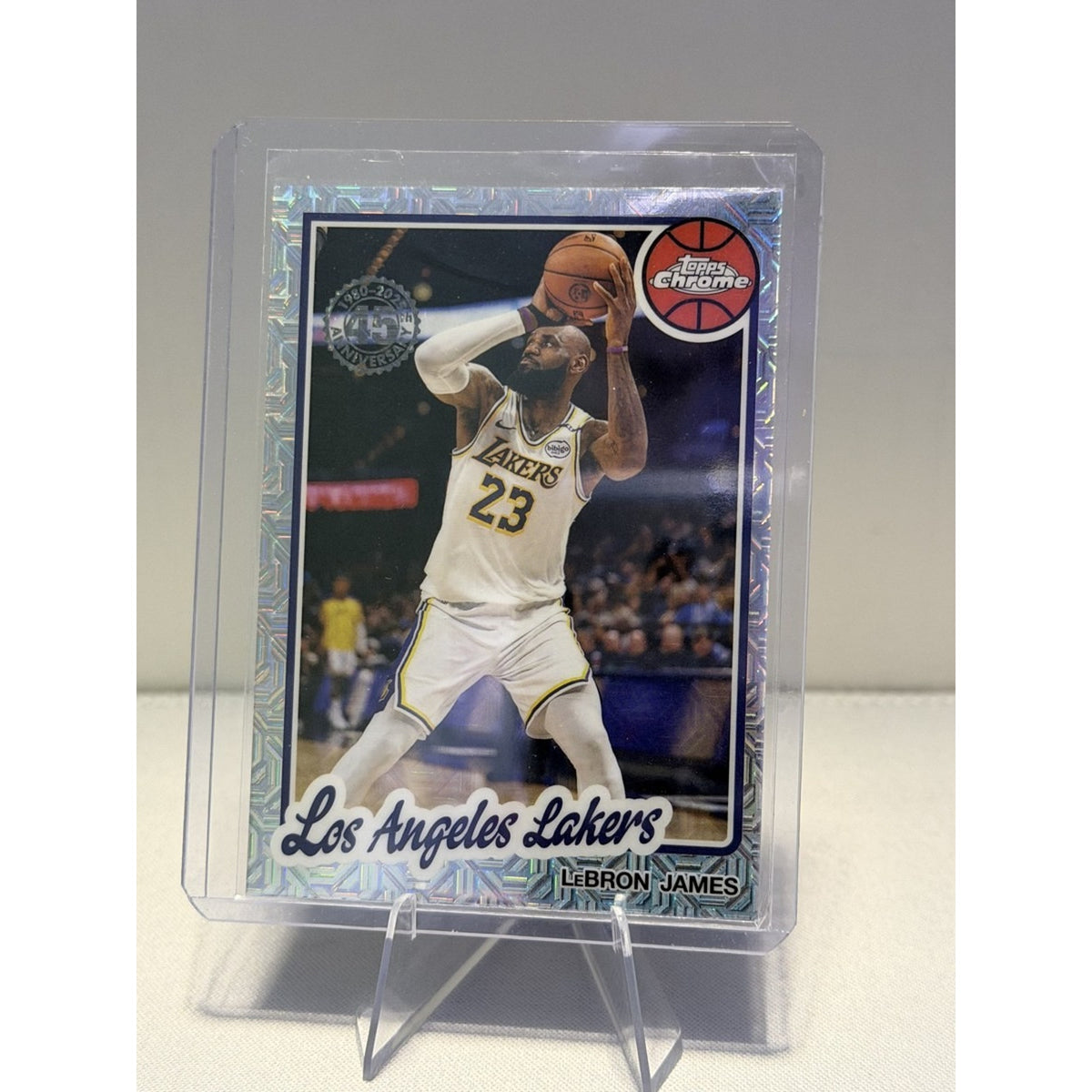 LeBron James 2025-26 Topps Chrome 1980 Design/45th Anniversary Refractor #TC-LJ