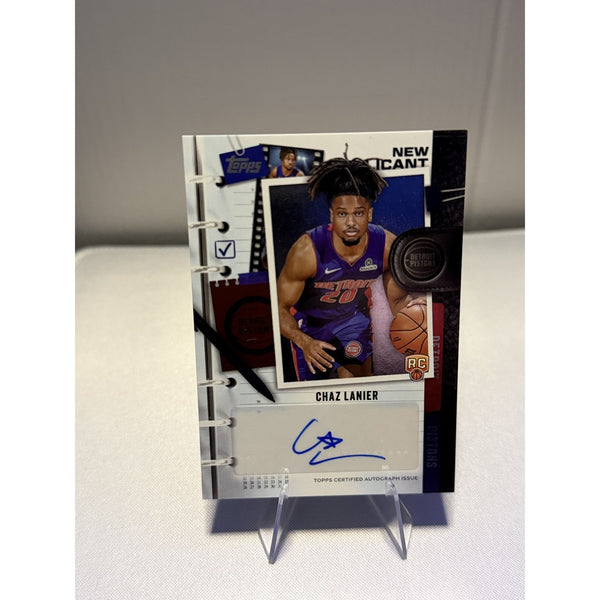 Chaz Lanier 2025-26 Topps New Applicant AUTO RC #NA-CL Pistons NM