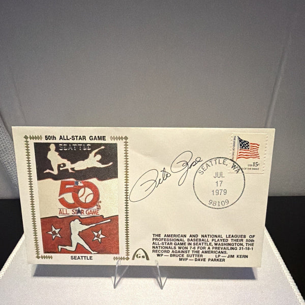 Pete Rose Signed Original First Day Cover 50th All-Star Game Seattle