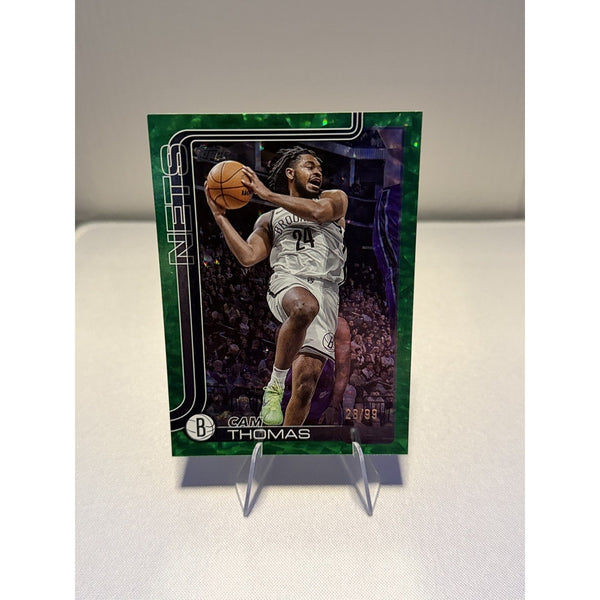 Cam Thomas 2025-26 Topps Green Parallel /99 #11 Brooklyn Nets NM