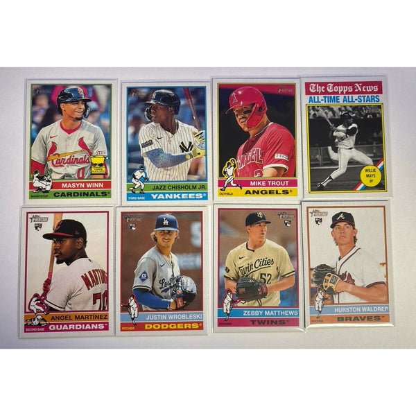 2025 Topps Series 1 8-Card LOT (4 RCs, 1 GC, 1 Insert & Trout!)