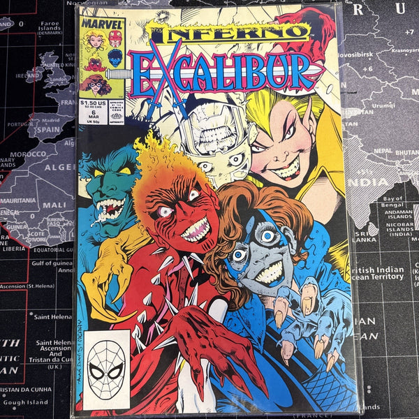 Excalibur #6 INFERNO Marvel Comics X-Men 1989 Chris Claremont Alan Davis