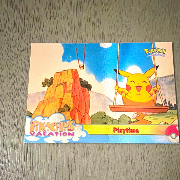 Topps Pokémon Pikachu's Vacation 1998 #57 Playtime Movie/Animation Edition