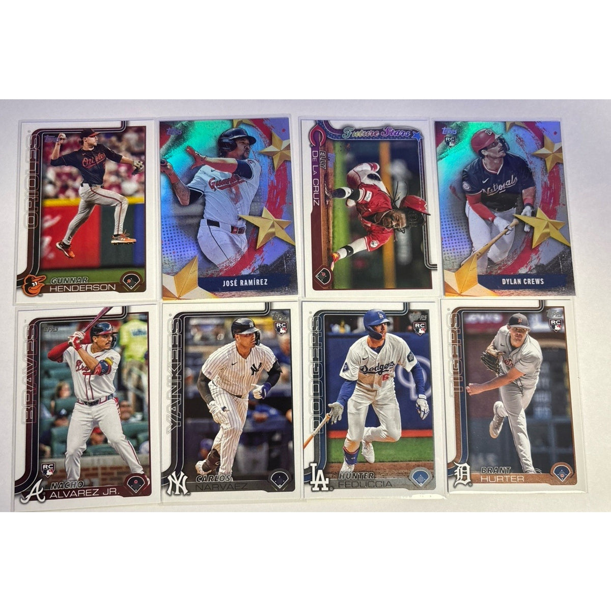 2025 Topps Series 1 8-Card LOT (5 RCs, 2 Inserts)