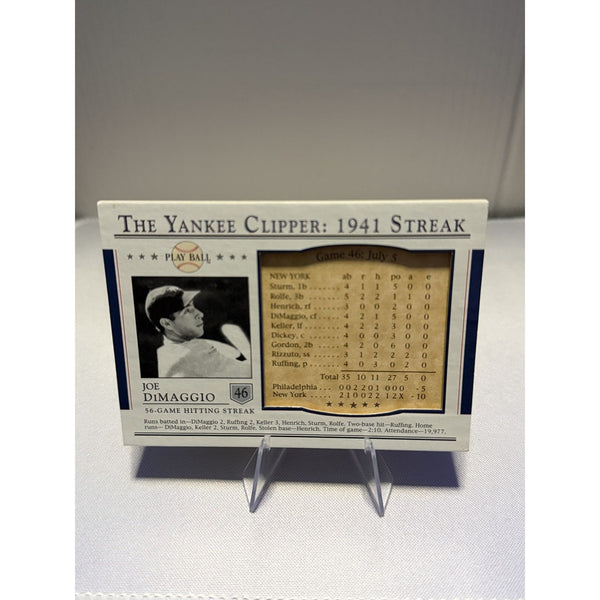 Joe DiMaggio 2003 UD Play Ball Yankee Clipper 1941 Streak #S-46 NM