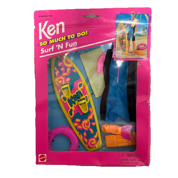 1995 Mattel Barbie Ken So Much To Do Surf n' Fun Playset New RARE!