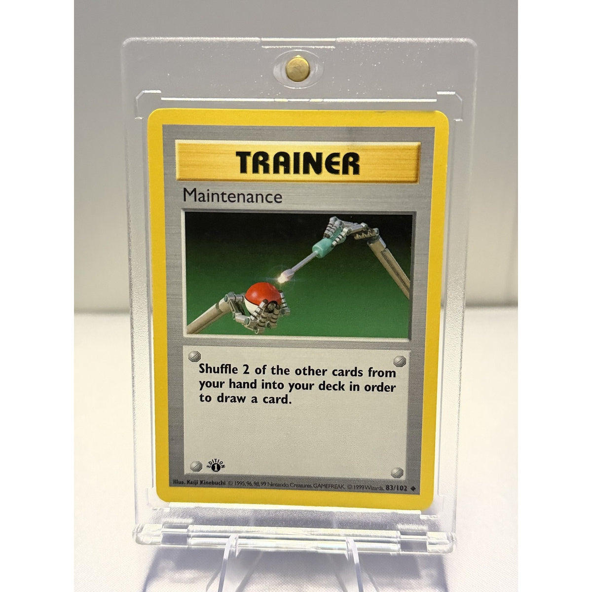 Maintenance 83/102 1st Edition Shadowless Base Set WOTC Trainer NM