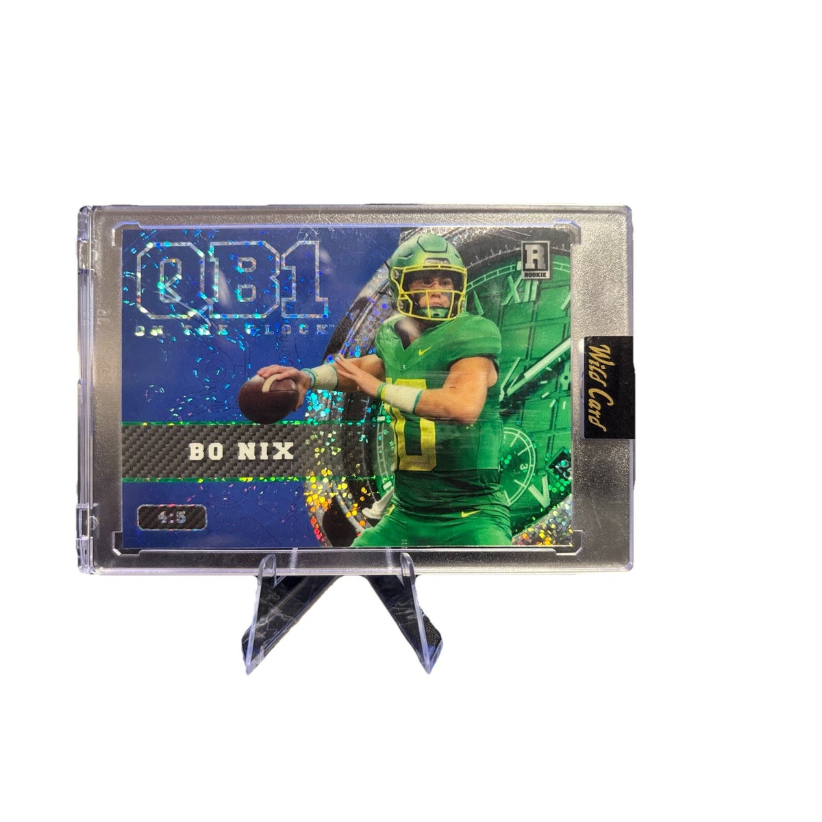 QB1 Bo Nix ROOKIE Blue Sparkle Green Watch 4/5