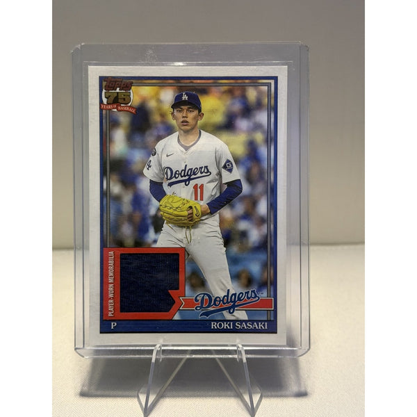 Roki Sasaki 2026 Topps 1991 Baseball Relic #91R-RS Los Angeles Dodgers NM