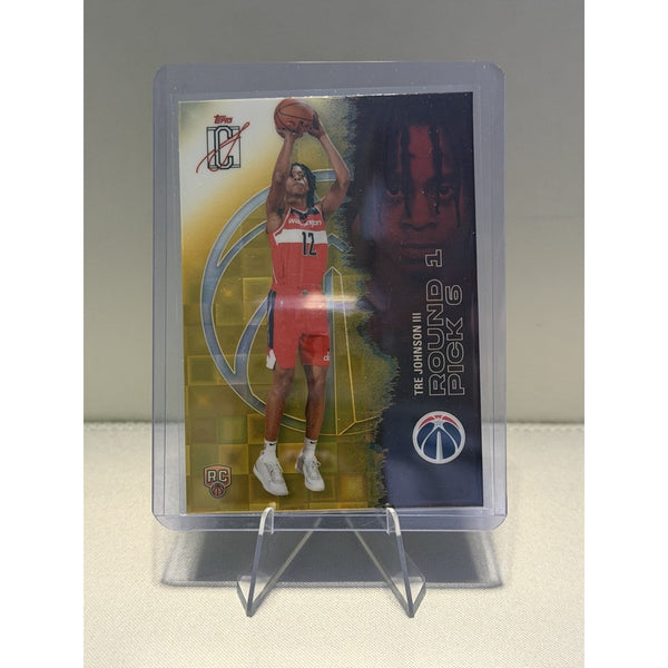 Tre Johnson III 2025-26 Topps Signature Class Round 1 Pick 6 RC #140 NM