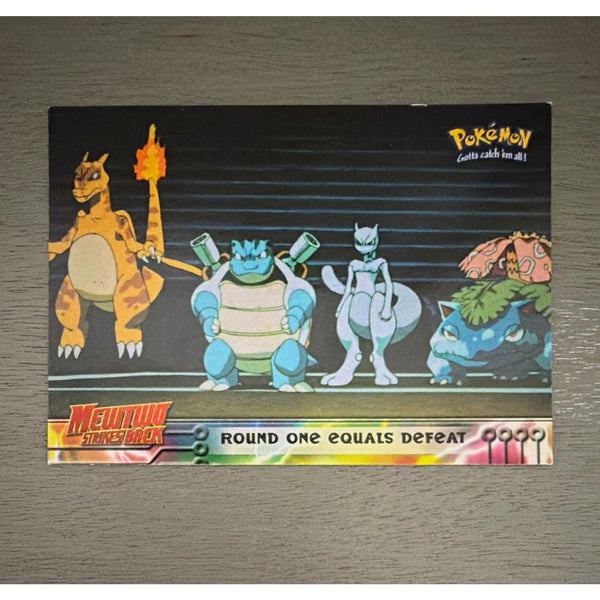 Topps Pokémon Mewtwo Strikes Back 1999 #26 Round One Equals Defeat Movie Anim