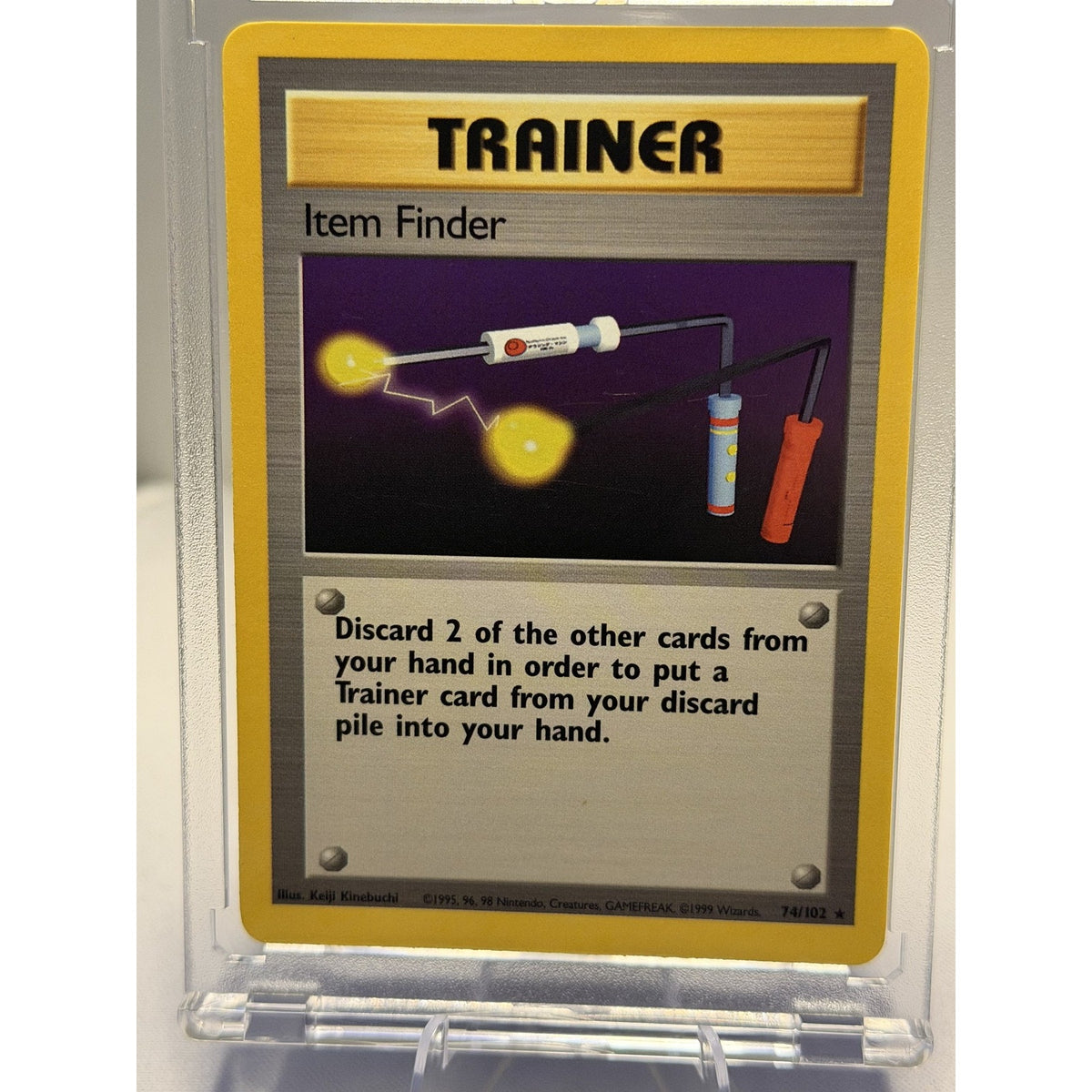Item Finder 74/102 Base Set Unlimited Trainer WOTC 1999 Pokemon Card NM
