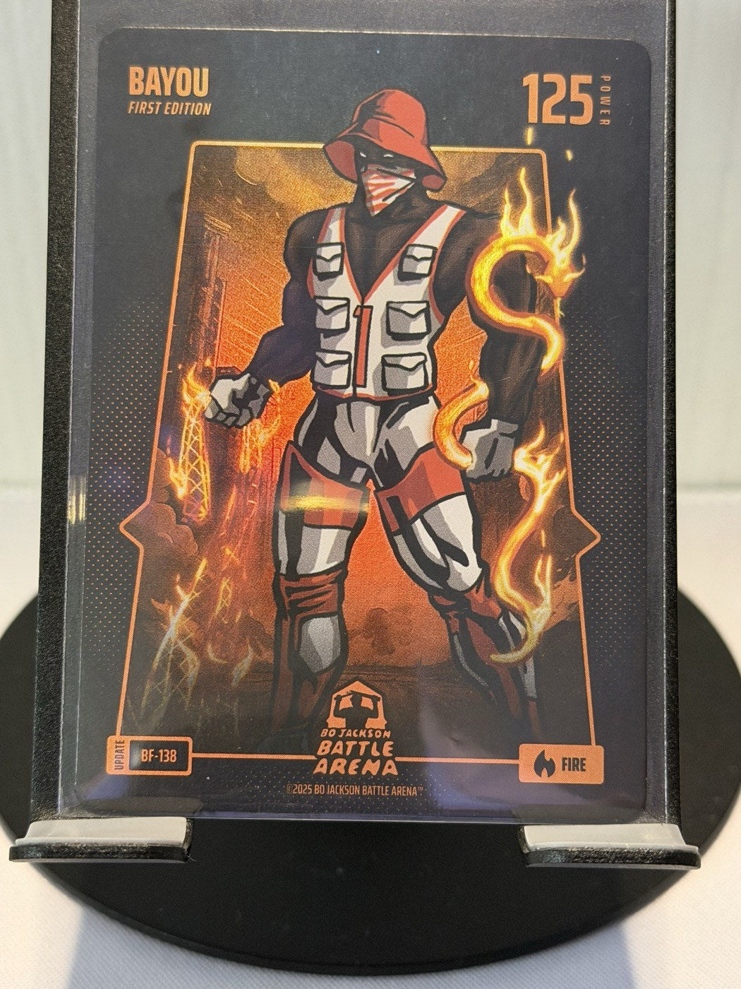 2025 Bo Jackson Battle Arena Bayou First Edition Fire #BF-138 Power 125 (front)