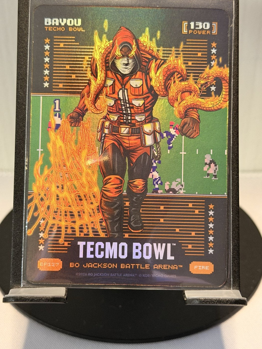 2026 Bo Jackson Battle Arena Bayou Fire #BF127 Power 130 (front)