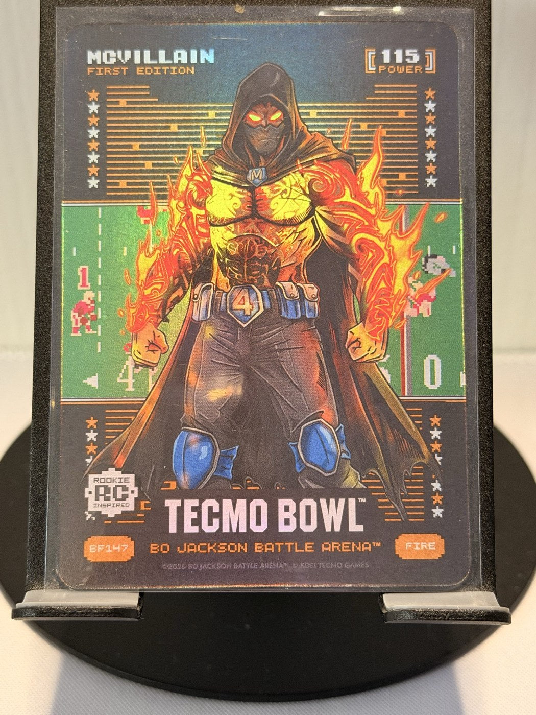 2026 Bo Jackson Battle Arena McVillain First Edition Fire #BF147 Power 115 (front)