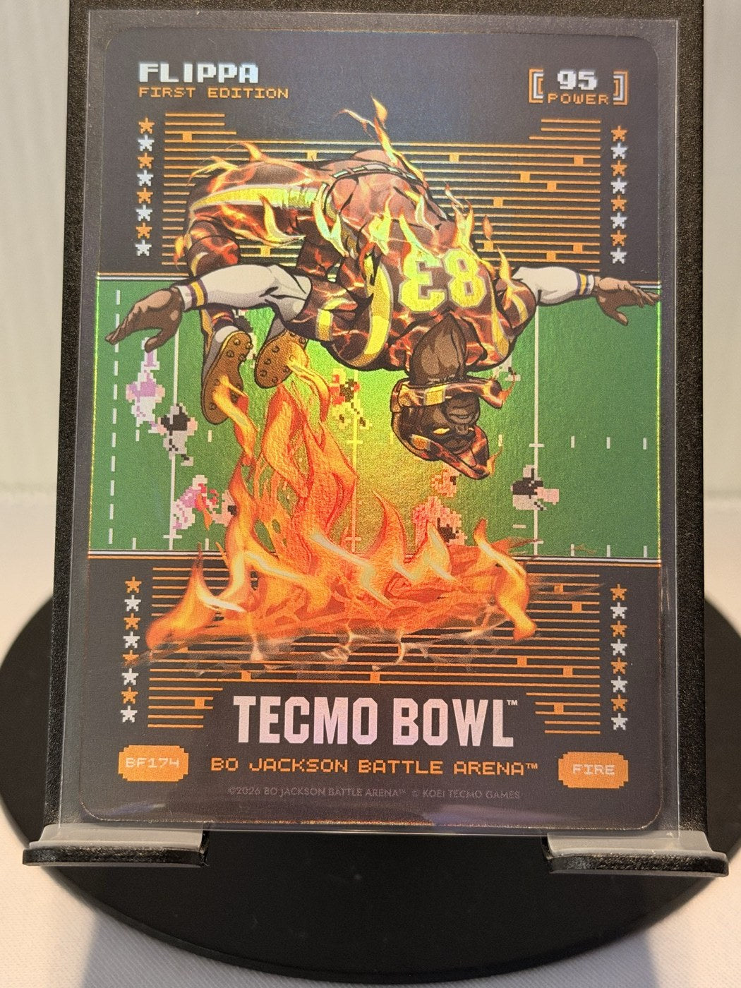 2026 Bo Jackson Battle Arena Flippa First Edition Fire #BF174 Power 95 (front)