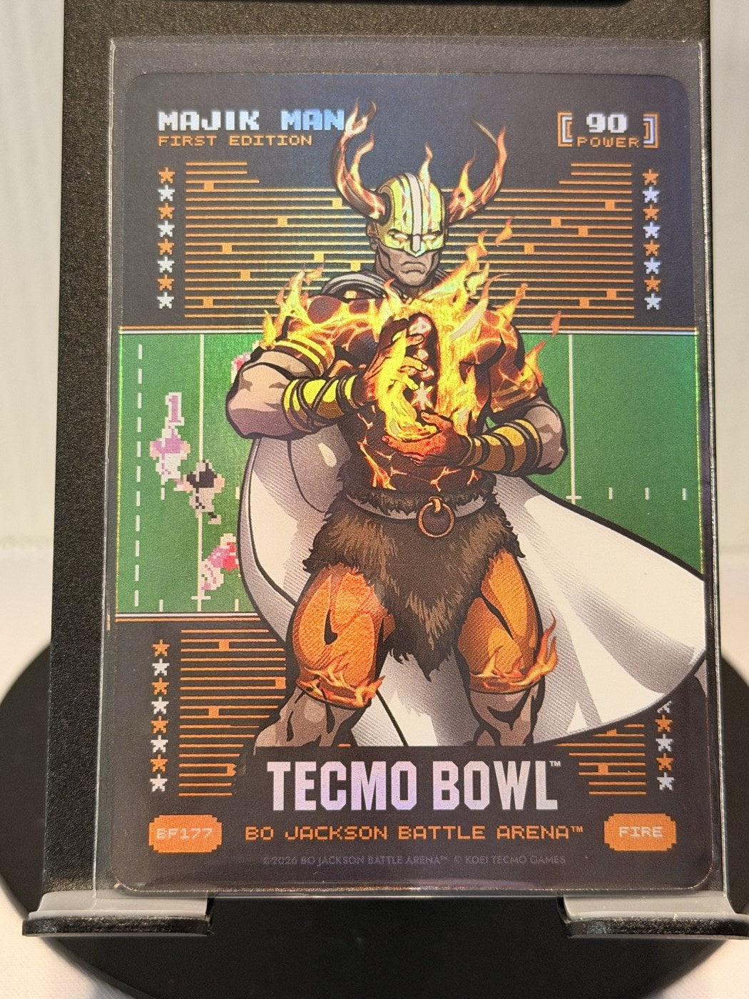 2026 Bo Jackson Battle Arena Majik Man First Edition Fire #BF177 Power 90 (front)