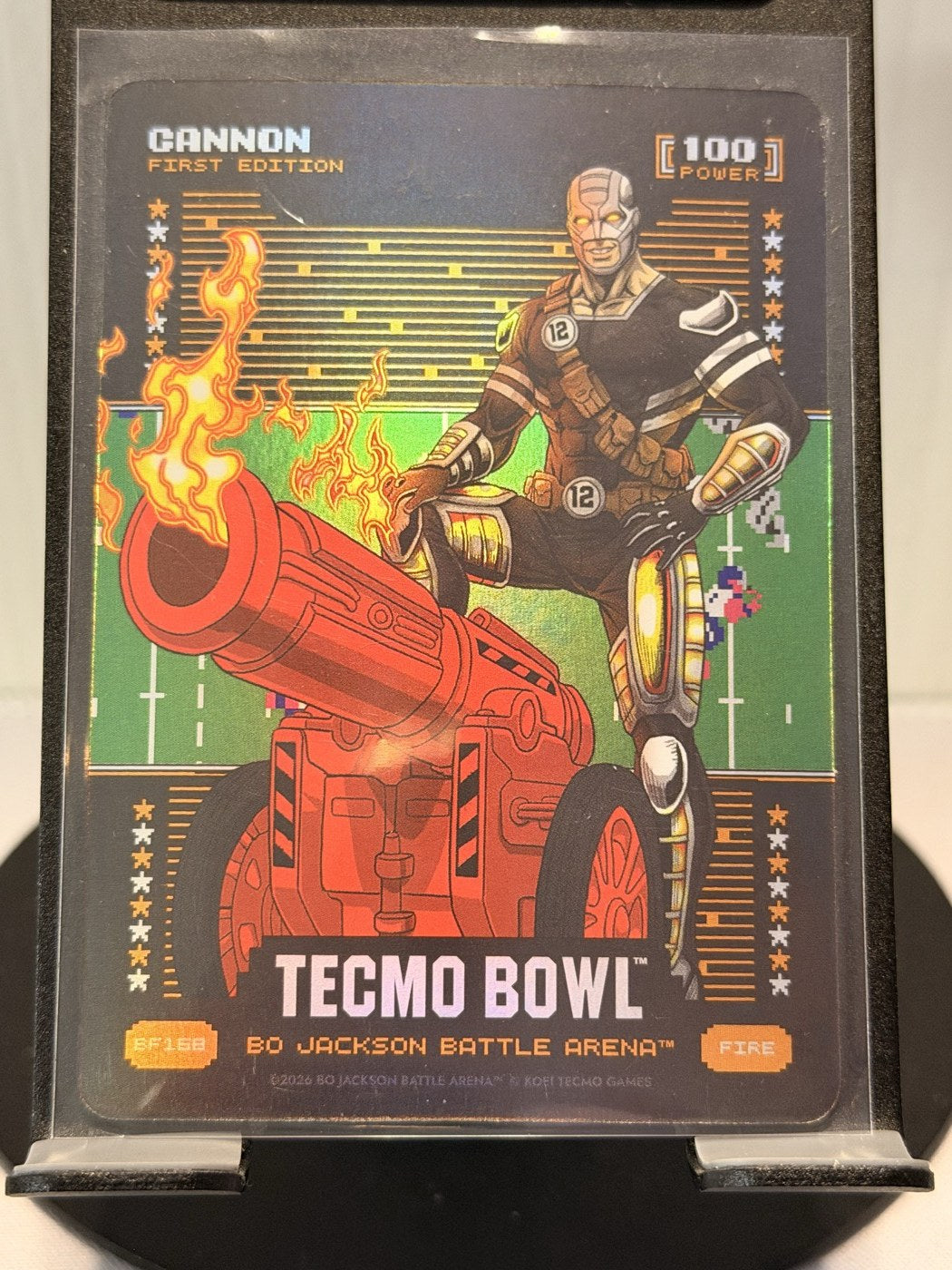 2026 Bo Jackson Battle Arena Cannon First Edition Fire #BF168 Power 100 (front)
