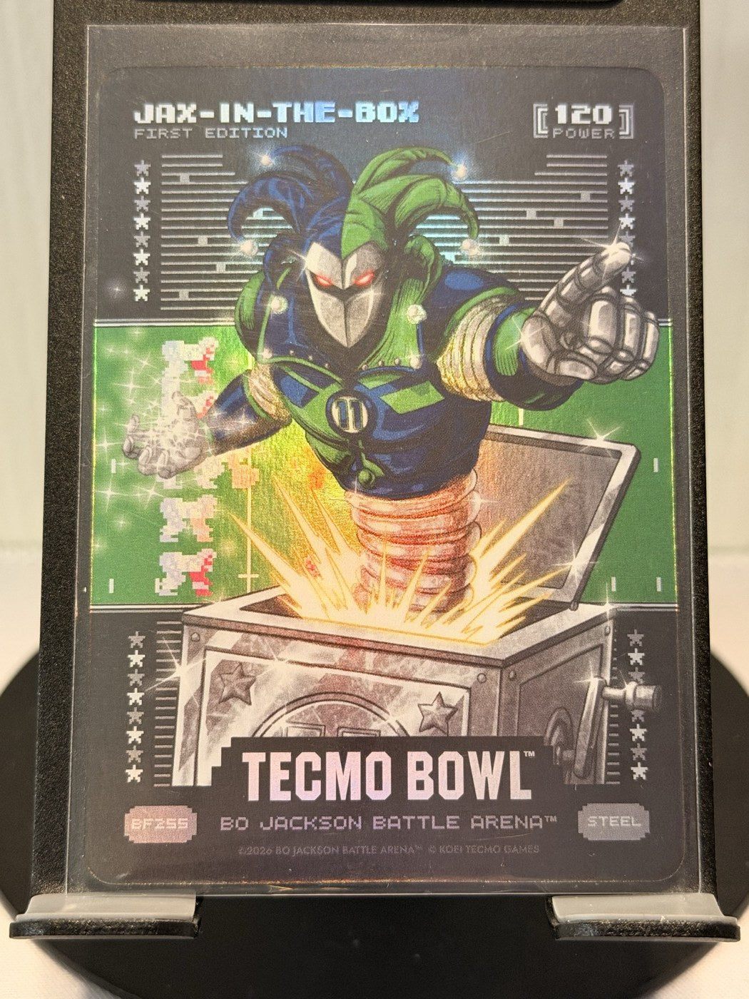 2026 Bo Jackson Battle Arena Jax-in-the-Box First Edition Steel #BF255 Power 120 (front)
