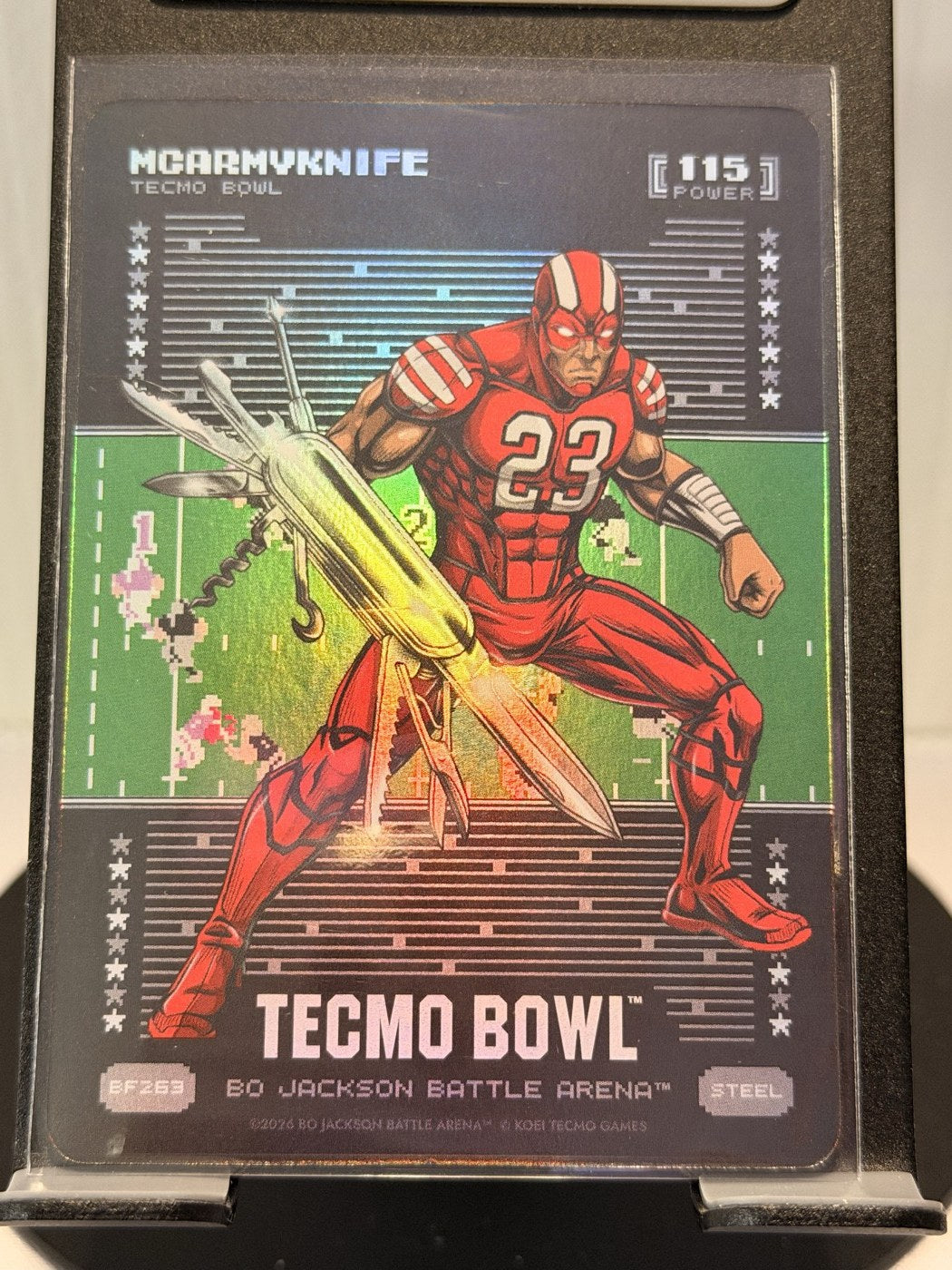 2026 Bo Jackson Battle Arena McArmyKnife Steel #BF263 Power 115 (front)